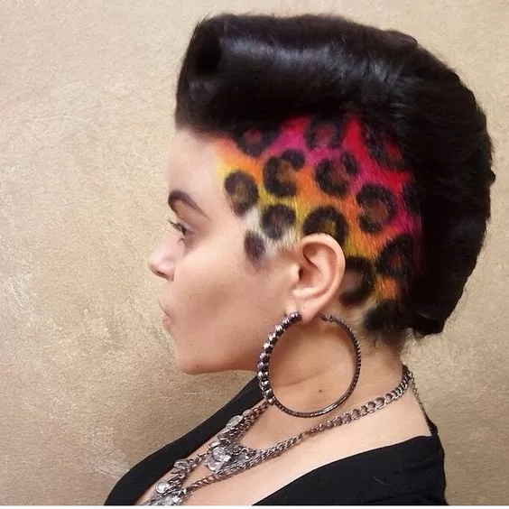 Shaved Leopard Print Detail