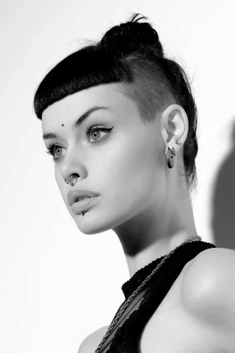 Side Shave With Short Bangs