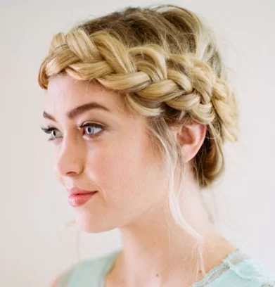 loose dutch crown braid