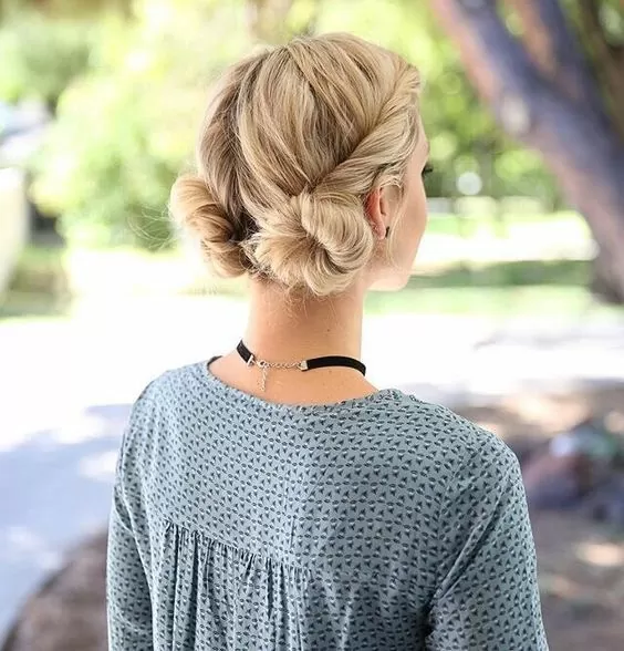 Double twisted buns