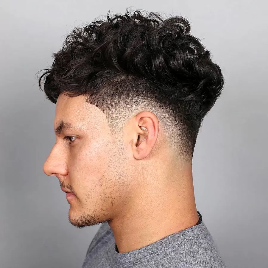 curls on top drop fade