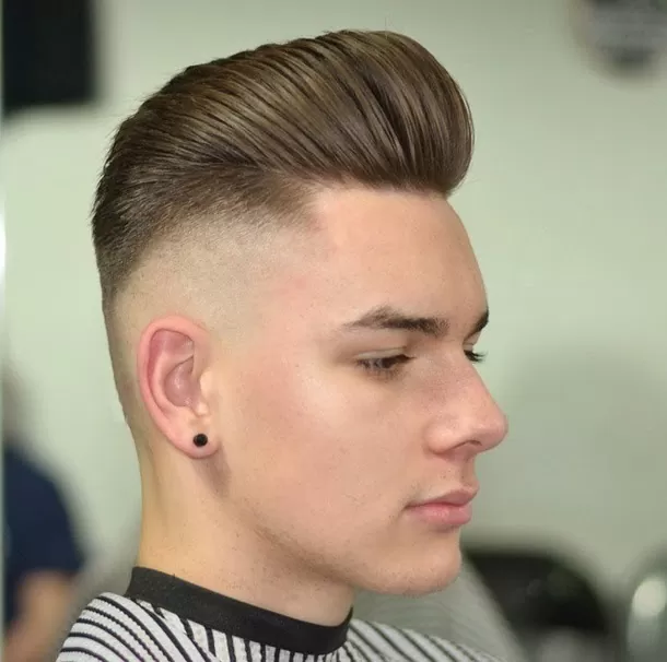 drop fade pompadour