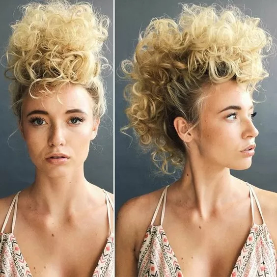 Curly Mohawk Updo
