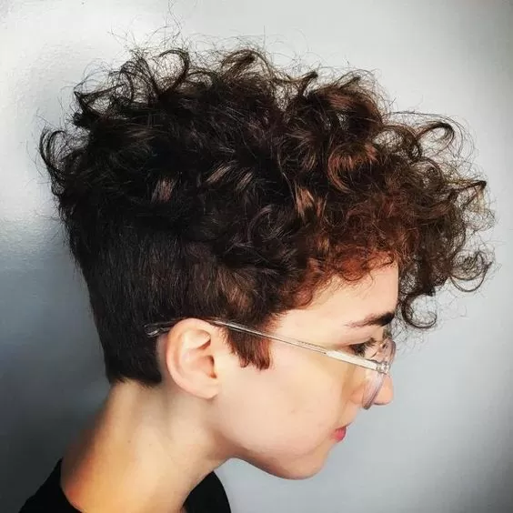 Curly Undercut Pixie