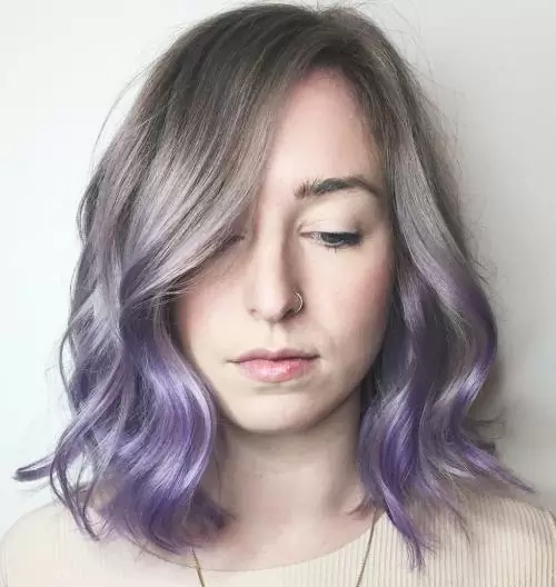 Ashy Purple Balayage