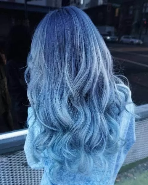 Blue balayage