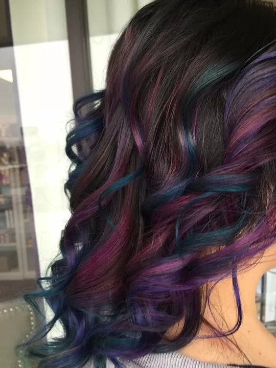 Oil slick balayage