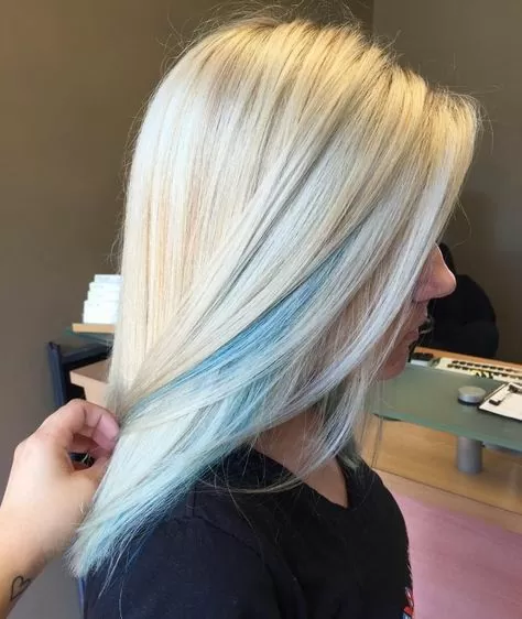 Blonde Hair with Blue Highlights 7 Stunning Examples