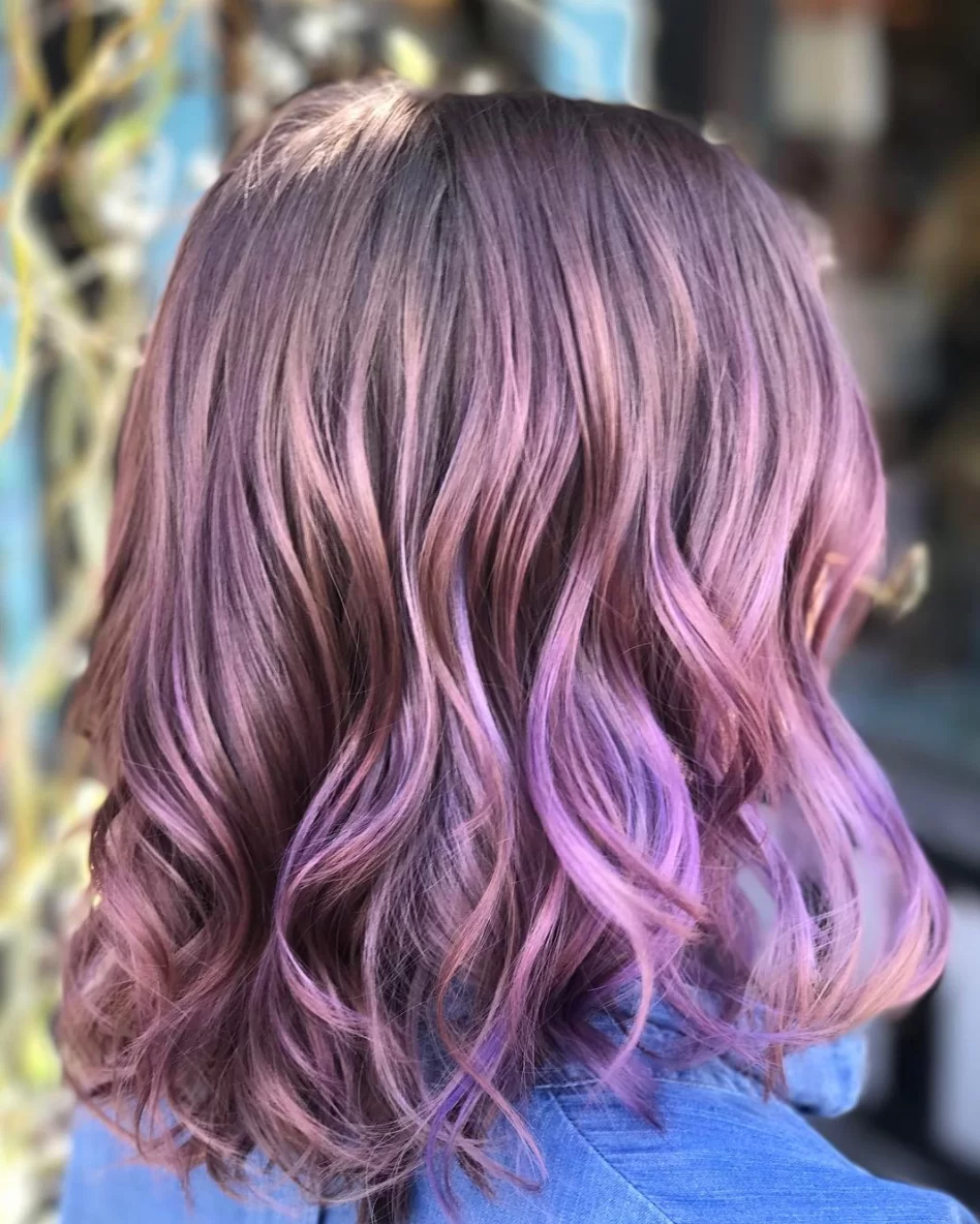 Raspberry Blonde Balayage