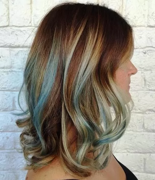 light blue highlights