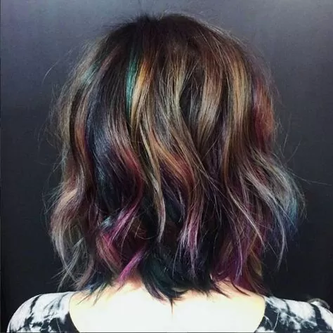 natural brunette oil slick