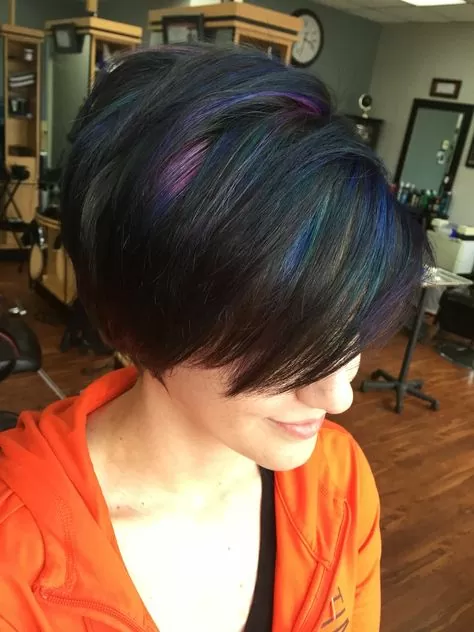 peekaboo oil slick bob