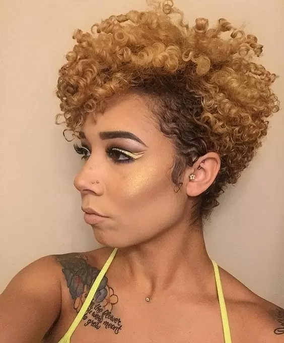sculpted tapered curls