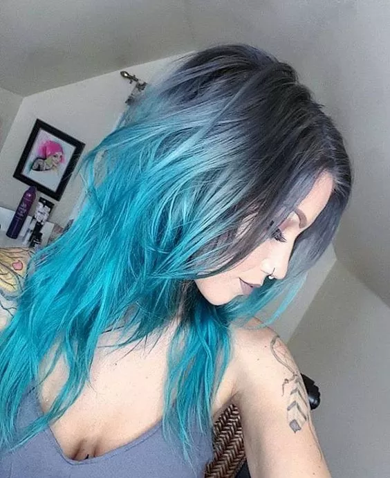 steely blues ombre