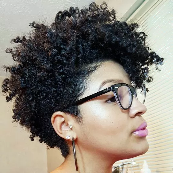 tapered mohawk curls