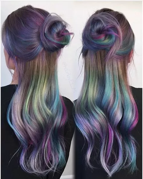 vibrant pastel oil slick