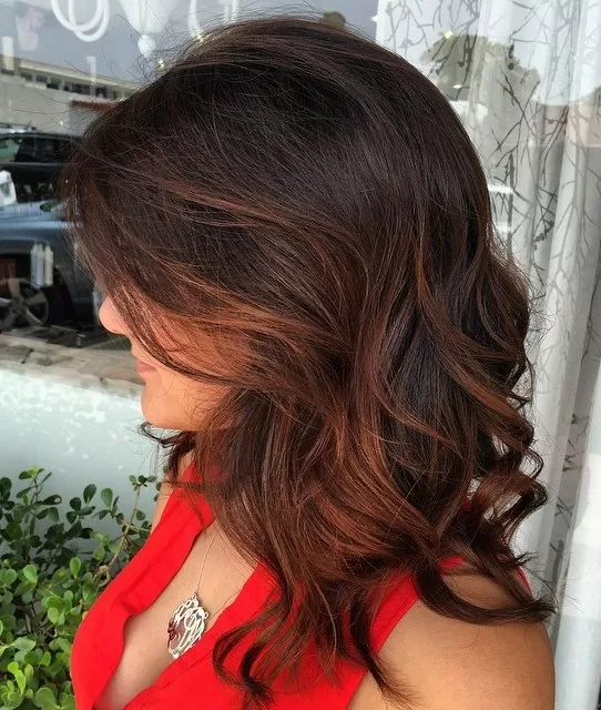 auburn balayage