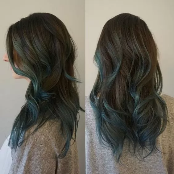 blue balayage