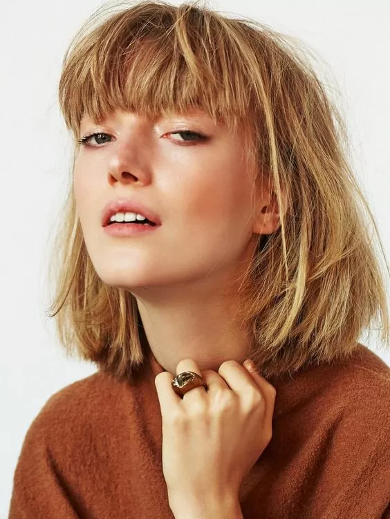 blunt bob with bangs