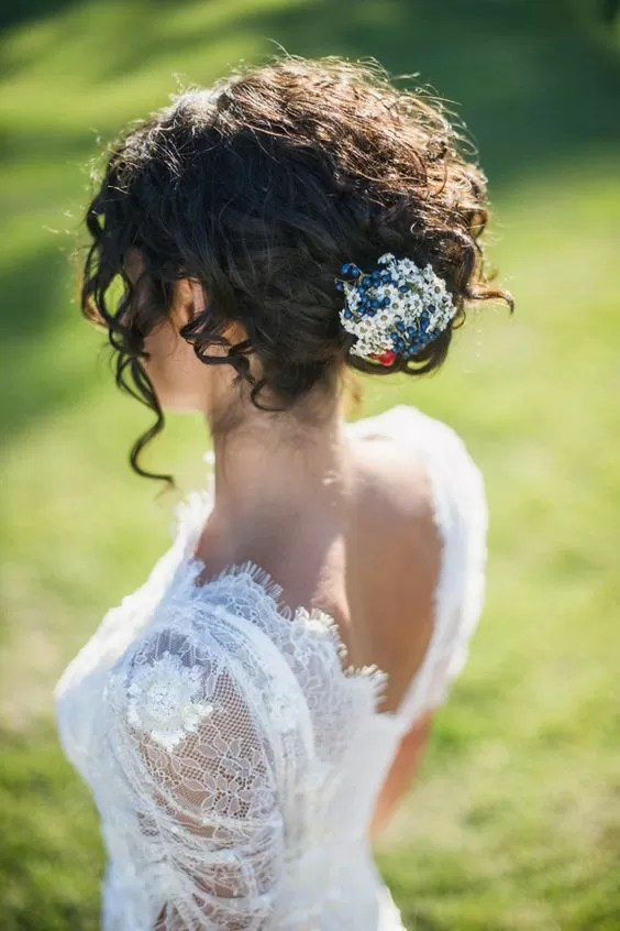 bridal curly bouffant