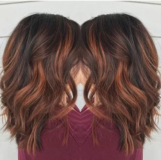copper balayage