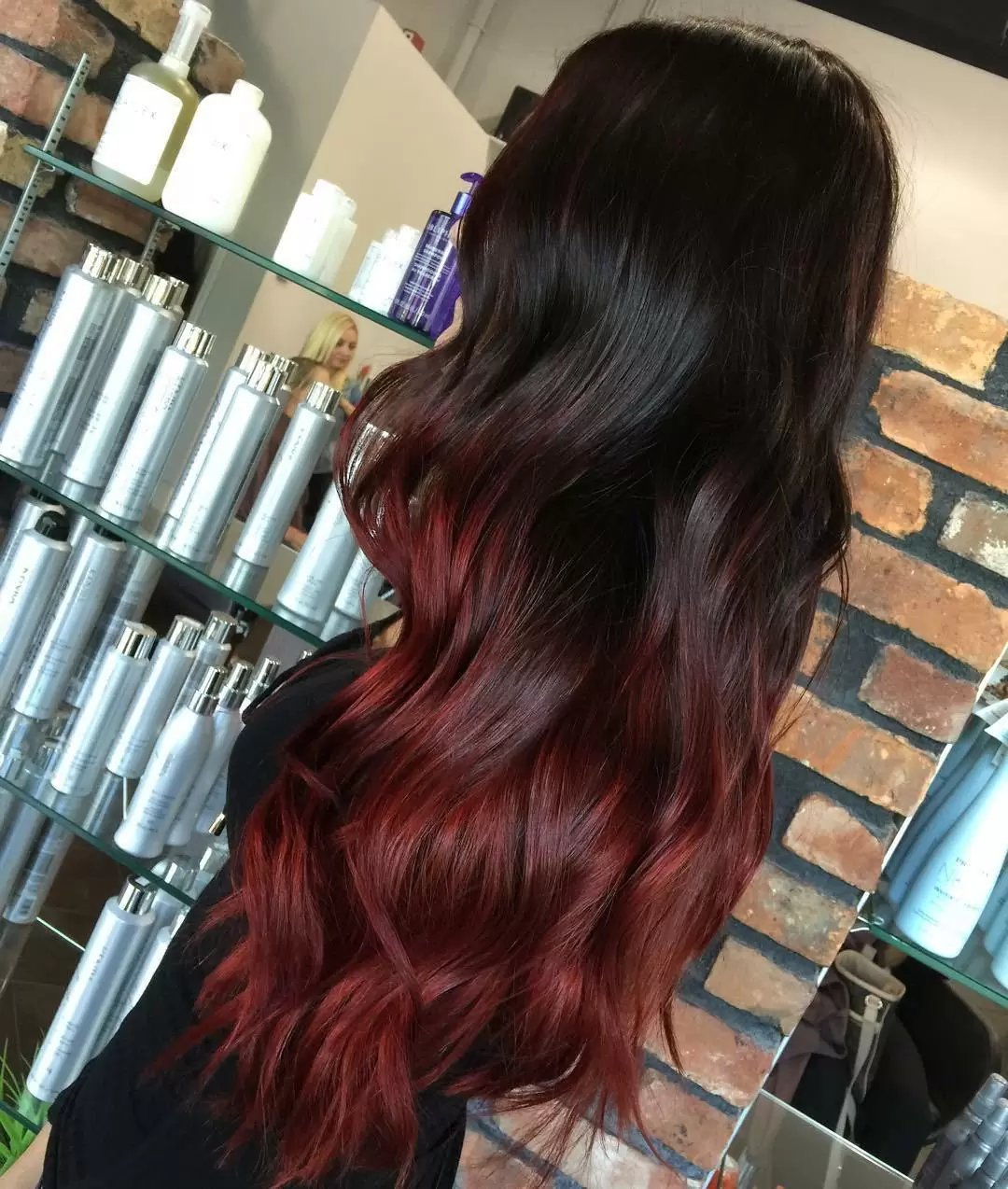 dark maroon ombre