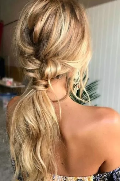 french braid pony