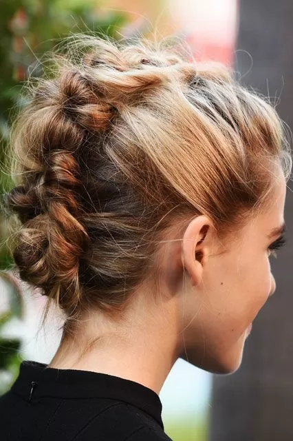 messy back braid