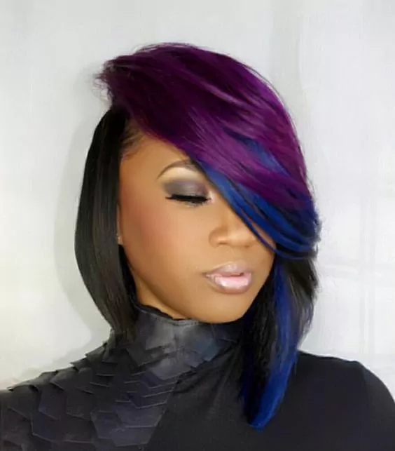 ultraviolet asymmetrical bob