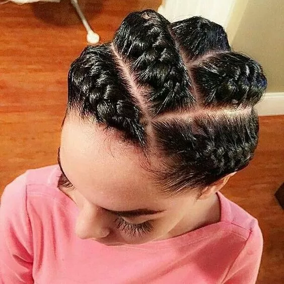 Five part Goddess Braids