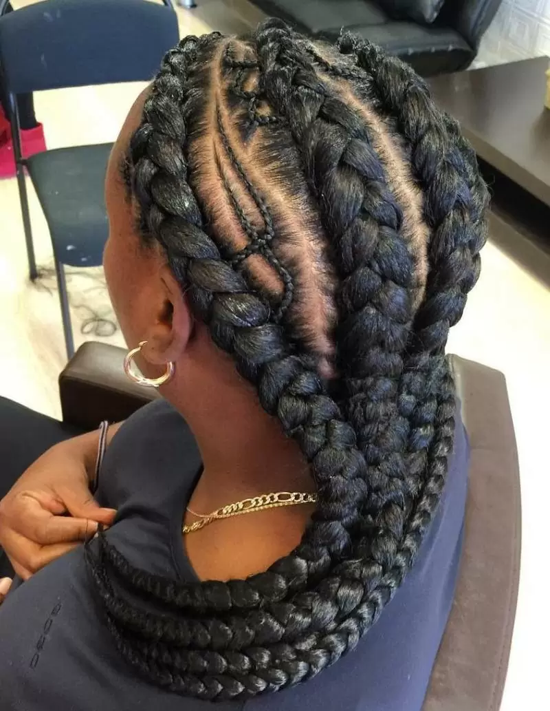 chunky ghana braids