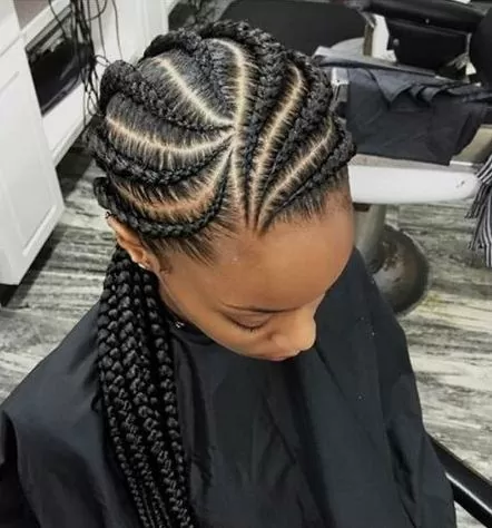 curved pattern braids