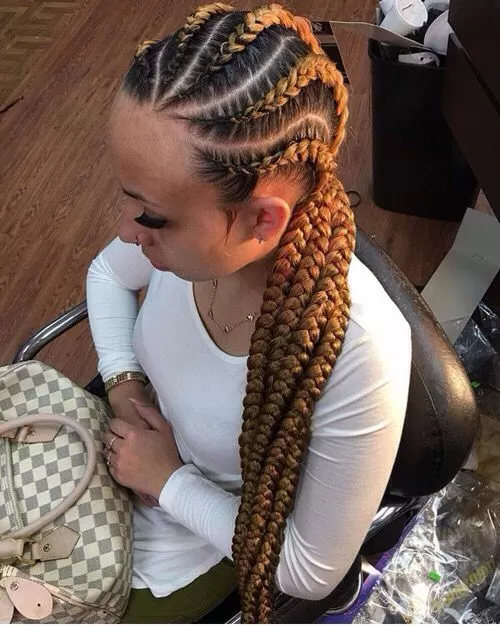 honey blonde braids