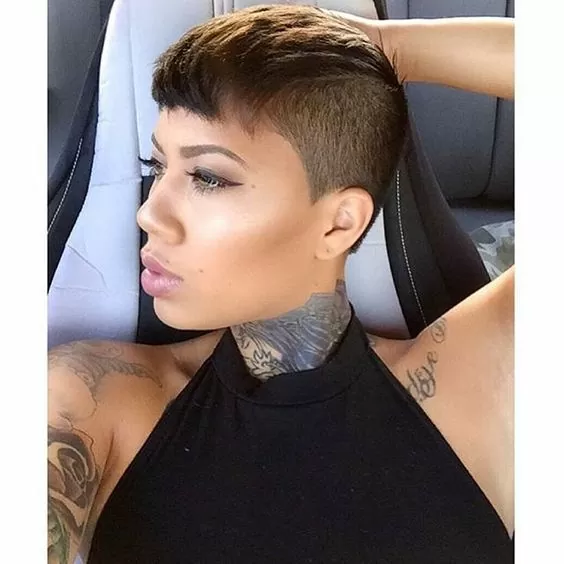 undercut pixie with fringe
