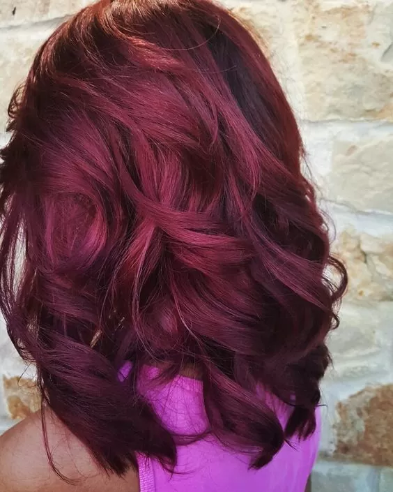 burgundy mahogany hair