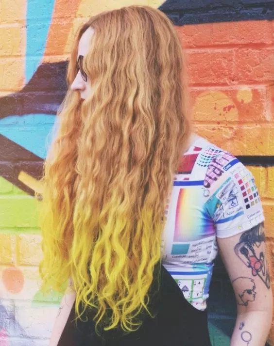 electric banana dip dye