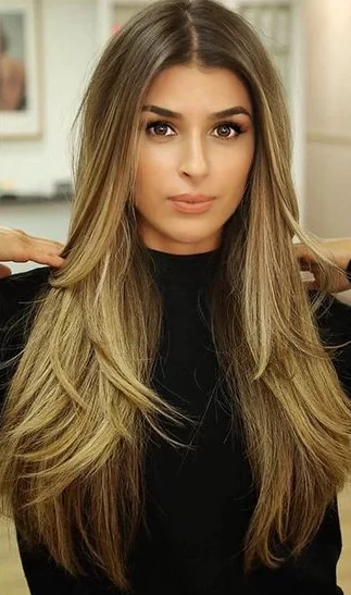 long layered hair