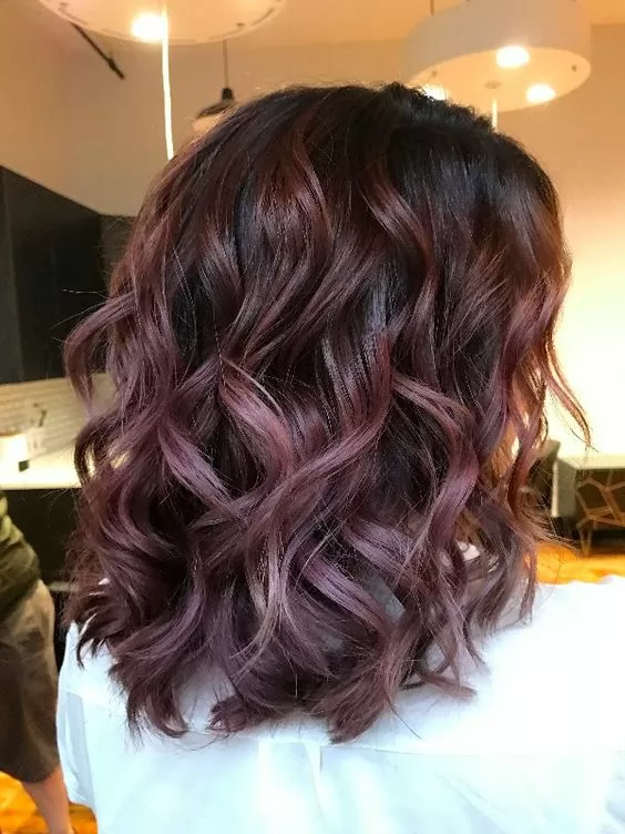 mahogany mauve balayage