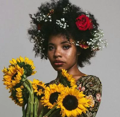 natural curls flowers