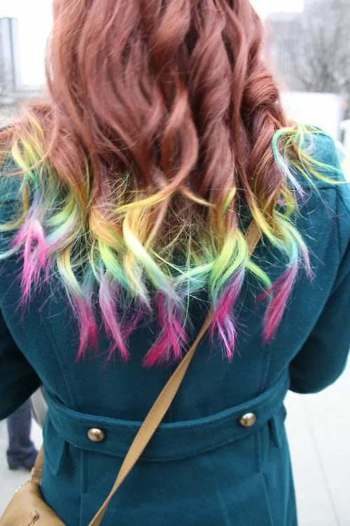 rainbow dip dye