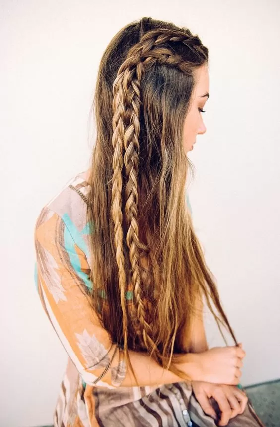 twin side braids