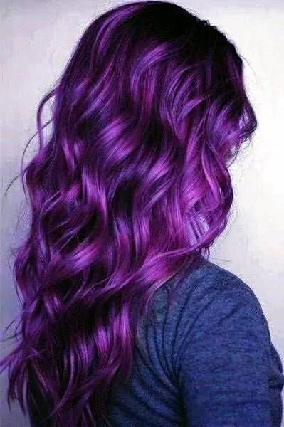 Dark Purple with Pink Highlights