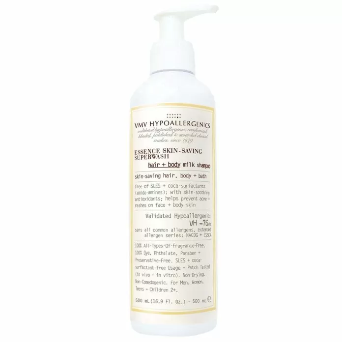 VMV Hypoallergenic Essence Skin-Saving Super Wash Hair and Body Milk Shampoo
