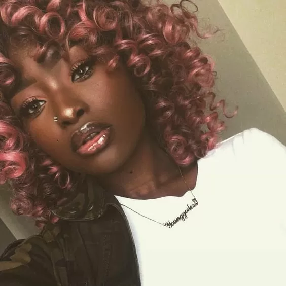 Chocolate Rose Gold hair color