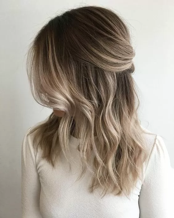 high contrast sandy ombre