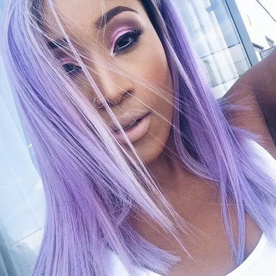 Medium Lavender hair color