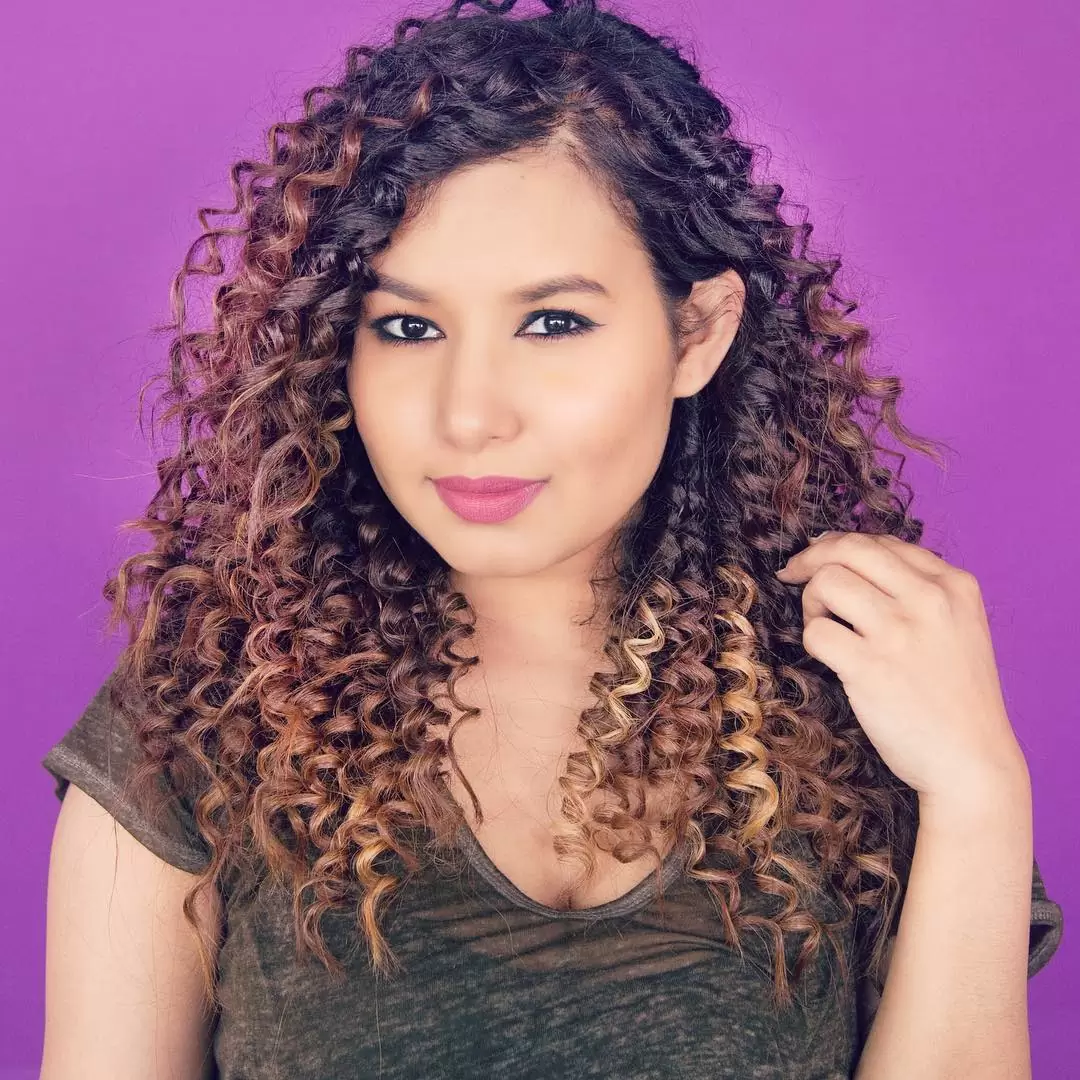 ombre pencil curls