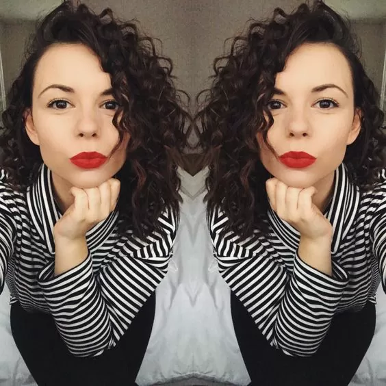 side swept pencil curls