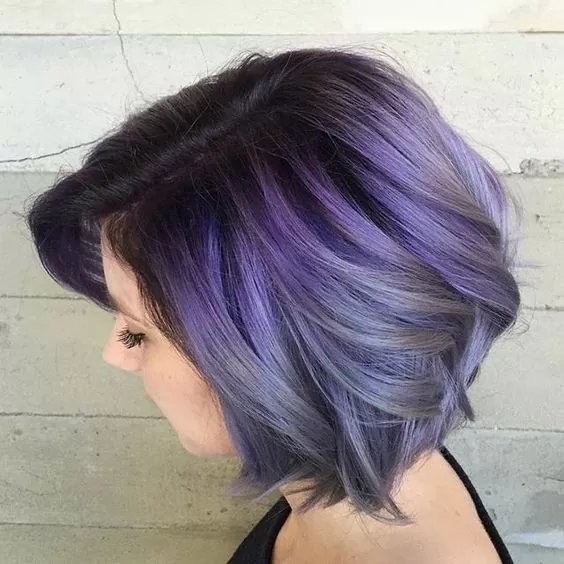 Smoky Dark Purple Hair Color Melt