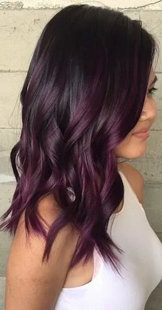 Warm Purple Balayage